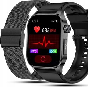 SMARTWATCH MĘSKI Zegarek EKG FUNKCJA POMIARU CUKRU AMOLED CIŚNIENIE ROZMOWY 1