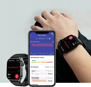 SMARTWATCH MĘSKI Zegarek EKG FUNKCJA POMIARU CUKRU AMOLED CIŚNIENIE ROZMOWY 5