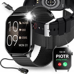 SMARTWATCH ZEGAREK MENU PL POMIAR CUKRU CIŚNIENIE PULS TEMPERATURA ROZMOWY 1