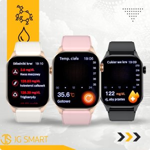 Smartwatch JG Smart SMARTWATCH ZEGAREK MENU PL POMIAR CUKRU CIŚNIENIE PULS TEMPERATURA ROZMOWY 8