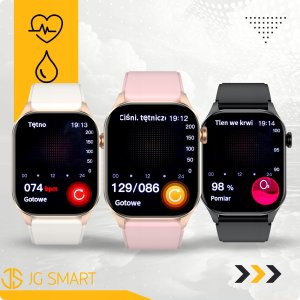 Smartwatch JG Smart SMARTWATCH ZEGAREK MENU PL POMIAR CUKRU CIŚNIENIE PULS TEMPERATURA ROZMOWY 9