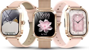 Smartwatch JG Smart SMARTWATCH DLA KOBIETY DAMSKI ZEGAREK ROZMOWY MENU POLSKIE PULS + 3 PASKI 3