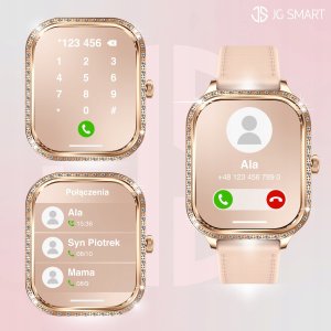 Smartwatch JG Smart SMARTWATCH DLA KOBIETY DAMSKI ZEGAREK ROZMOWY MENU POLSKIE PULS + 3 PASKI 5