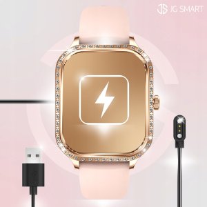 Smartwatch JG Smart SMARTWATCH DLA KOBIETY DAMSKI ZEGAREK ROZMOWY MENU POLSKIE PULS + 3 PASKI 10