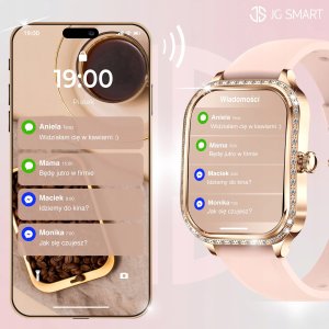 Smartwatch JG Smart SMARTWATCH DAMSKI ZEGAREK ROZMOWY MENU POLSKIE PULS POWIADOMIENIA| 3 PASKI 6