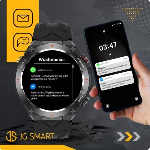 SMARTWATCH MĘSKI GPS MENU PL WODOODPORNY SPORT SMART WATCH ROZMOWY PULS BP 11