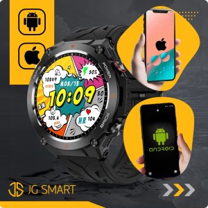 SMARTWATCH MĘSKI GPS MENU PL WODOODPORNY SPORT SMART WATCH ROZMOWY PULS BP 8