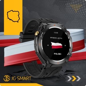 SMARTWATCH MĘSKI GPS MENU PL WODOODPORNY SPORT SMART WATCH ROZMOWY PULS BP 10
