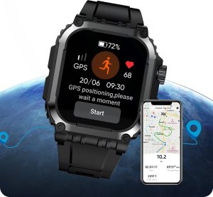 SMARTWATCH MĘSKI ZEGAREK FUNKCJA GPS ROZMOWY POLSKIE MENU BATERIA 410mAh 5