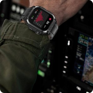 SMARTWATCH MĘSKI ZEGAREK FUNKCJA GPS ROZMOWY POLSKIE MENU TĘTNO 410mAh 12
