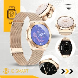 SMARTWATCH ZEGAREK DAMSKI ROZMOWY MENU PL WODOODPORNY AMOLED ZDROWIE 3paski 9
