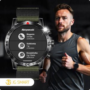 SMARTWATCH ZEGAREK MĘSKI MENU JĘZYK POLSKI ROZMOWY CZARNY PREMIUM + 3 PASKI 12