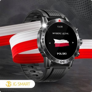 SMARTWATCH ZEGAREK MĘSKI MENU JĘZYK POLSKI ROZMOWY CZARNY PREMIUM + 3 PASKI 9