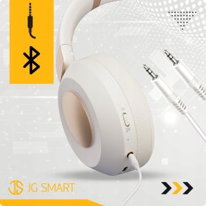 SŁUCHAWKI PRZEWODOWE NAUSZNE ENC BEŻOWE GAMINGOWE SPORTOWE MINI JACK 3.5mm 7