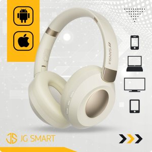 SŁUCHAWKI PRZEWODOWE NAUSZNE ENC BEŻOWE GAMINGOWE SPORTOWE MINI JACK 3.5mm 8