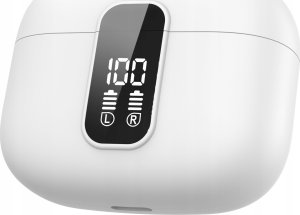 SŁUCHAWKI BEZPRZEWODOWE BLUETOOTH DOKANAŁOWE BIAŁE ANC ENC BT 5.3 POWERBANK 14