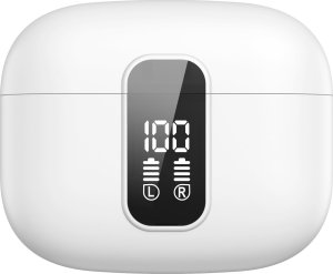 SŁUCHAWKI BEZPRZEWODOWE BLUETOOTH DOKANAŁOWE BIAŁE ANC ENC BT 5.3 POWERBANK 2