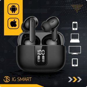 SŁUCHAWKI BEZPRZEWODOWE BLUETOOTH DOKANAŁOWE CZARNE ANC ENC BT 5.3 SPORTOWE 11