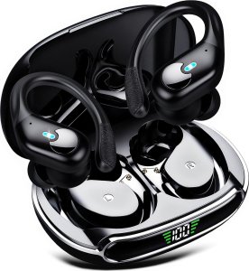 SŁUCHAWKI BEZPRZEWODOWE BLUETOOTH DOKANAŁOWE SPORTOWE GŁOŚNE + POWERBANK 1