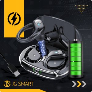 SŁUCHAWKI BEZPRZEWODOWE BLUETOOTH DOKANAŁOWE SPORTOWE GŁOŚNE + POWERBANK 5