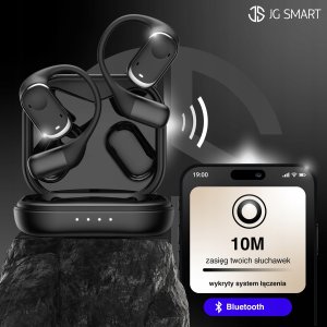 SŁUCHAWKI BEZPRZEWODOWE ZAUSZNE TWS POWERBANK IDEALNE DO BIEGANIA I ROWER 15