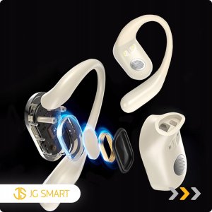 SŁUCHAWKI BEZPRZEWODOWE BLUETOOTH v5.4 ZAUSZNE POWERBANK DO BIEGANIA ROWER 6