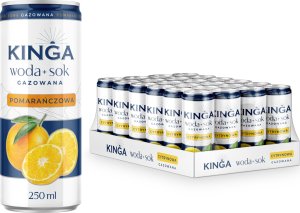 24x Kinga woda + sok o smaku pomarańczowym 250 ml 1