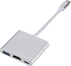 RoGer Multimedia Adapter Type-C to HDMI (4K @ 30Hz, 1080P @ 60Hz) + USB 3.0 Silver 2