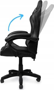 Fotel gamingowy krzesło obrotowe ekoskóra czarny 4