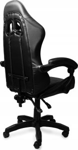 Fotel gamingowy krzesło obrotowe ekoskóra czarny 9