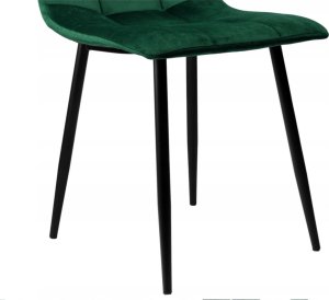 Krzesło tapicerowane welurowe do salonu jadalni velvet loft butelkowa zieleń 8