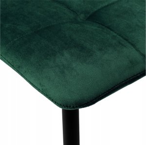 Krzesło tapicerowane welurowe do salonu jadalni velvet loft butelkowa zieleń 9