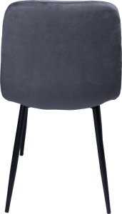Krzesło tapicerowane welurowe do salonu jadalni velvet loft grafitowy 6