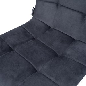 Krzesło tapicerowane welurowe do salonu jadalni velvet loft grafitowy 7