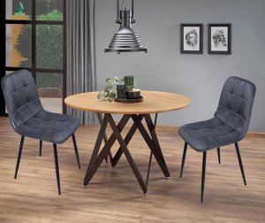 Krzesło tapicerowane welurowe do salonu jadalni velvet loft grafitowy 9