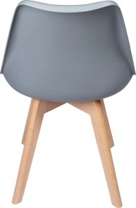 Bauerkraft Nowoczesne krzesło z poduszką w stylu skandynawskim do salonu jadalni kuchni szare 6
