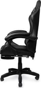 Fotel Bauerkraft Fotel gamingowy krzesło obrotowe z podnóżkiem czarny 4