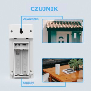 Bezprzewodowa stacja pogodowa termometr higrometr zegar alarm 11