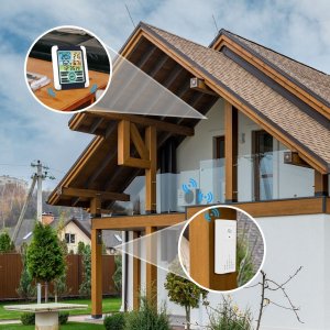 Bezprzewodowa stacja pogodowa termometr higrometr zegar alarm 2