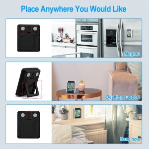 Bezprzewodowa stacja pogodowa termometr higrometr zegar alarm 4