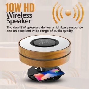 Promate Mirth 3in1 / Night Lamp / Bluetooth speaker 10W / Qi Wireless charging / LED Clock 1