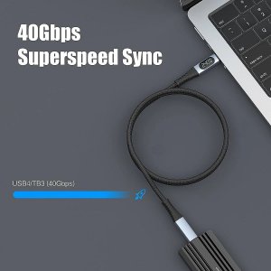 Kabel USB Roger USB-C - USB-C 1 m Czarny (4752168140888) 2