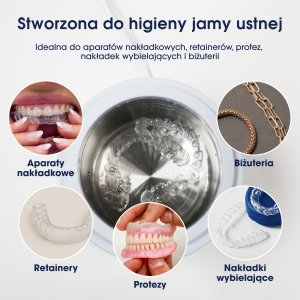 ZENT Myjka Ultradźwiękowa ZENT do nakładek protez invisalign aparatów biżuterii 0.22L 6
