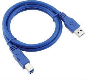 RoGer USB 3.0 A-plug AM-BM Printer Cable 1.5m Blue 1