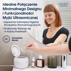 ZENT Myjka ultradźwiękowa Ultrasonic Cleaner biała 7