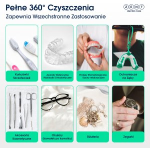 ZENT Myjka ultradźwiękowa Ultrasonic Cleaner biała 9