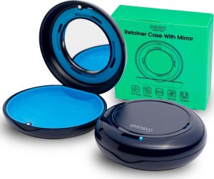 ZENT Etui pudełko na nakładki INVISALIGN aparat protezy z lusterkiem blue 11
