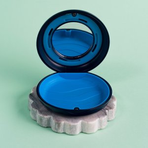 ZENT Etui pudełko na nakładki INVISALIGN aparat protezy z lusterkiem blue 5