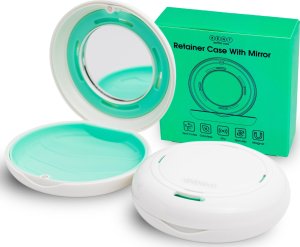 ZENT Etui pudełko na nakładki INVISALIGN aparat protezy z lusterkiem białe 12