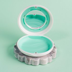 ZENT Etui pudełko na nakładki INVISALIGN aparat protezy z lusterkiem białe 4